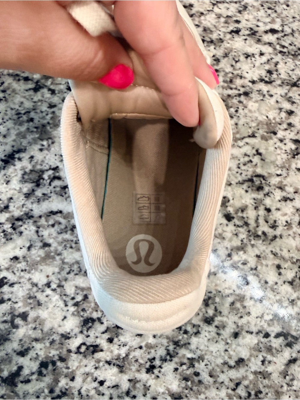 lululemon athletica Cream Canvas Low-Top Sneakers size 8 - Picture 7 of 14